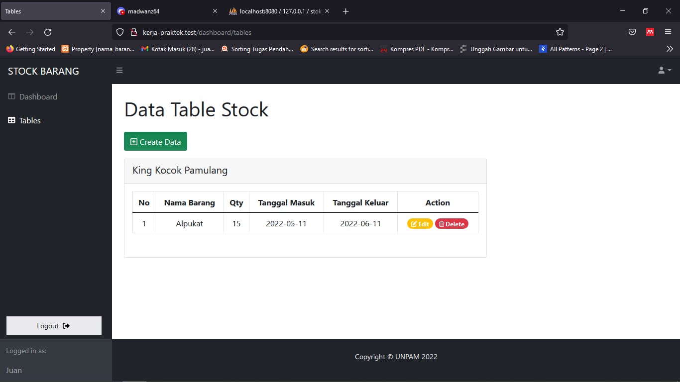 Aplikasi Web Stok Barang